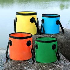 초경량 방수 파우치 캠핑 설거지 물통 과일 씻는 통, 하늘색 10L