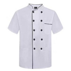 廚師工作服男款，短袖薄款，食堂酒店餐飲後廚房服裝，附發票