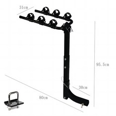 차량용 자전거 제품 캐리어 자동차 알루미늄 자전거거치대 자전거운반 트렁크 거치대, 1.블랙(3대 30대)