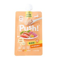 GuoShi寵物 Push! 噗滋包 主食肉泥 強護活力補給雞 365營養滿分 貓主食肉泥, 鮭魚, 110g, 1包