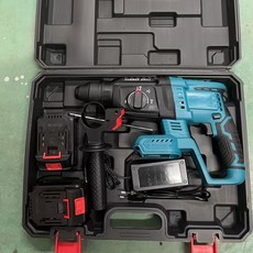三用電鑽 無刷錘鑽 免出力衝擊催鑽 混泥土鑽孔 鎚鑽 電鎬 充電式電錘 水泥鑽 錘鑽 四溝重錘 電動工具套裝, 1個, 三用衝擊錘鑽+兩電一充