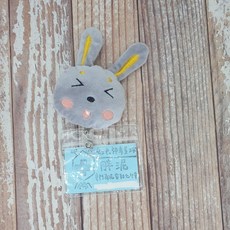 可愛兔子造型識別證易拉扣 護理師醫師學生證件夾 伸縮扣, 灰色~兔子, 1個