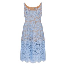 셀프포트레이트 플로럴 레이스 미디 드레스