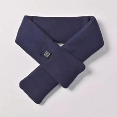 스마트 발열 넥워머 목도리 충전식 겨울용 보온 목욕 목 보호, 네이비블루