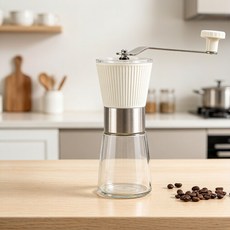 手搖咖啡磨豆機咖啡機咖啡研磨器磨豆機咖啡豆碾磨咖啡機, 1個, 白色W305:如圖所示979, 1L