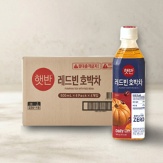햇반 매일 마시는 제로칼로리 제로카페인 레드빈 호박차, 24개, 500ml