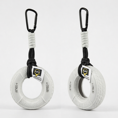 도넛 악력기/배낭 장식/열쇠 고리/피트니스 선물/e-sports준비운동/등반 훈련, 1개, Gray 50-60lb / 22.7-27.2kg