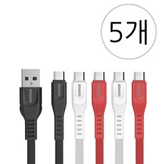 아이코모스 스트롱 플랫 5핀 고속 충전케이블, 랜덤발송, 5개