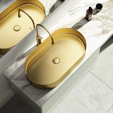 不銹鋼長方形洗手盆, 玫瑰色580*370*115