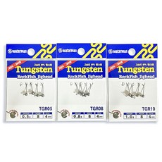 워터맨 텅스텐 지그헤드 볼락 전갱이, 0.5g 0.8g 1.0g 3종세트, 1개