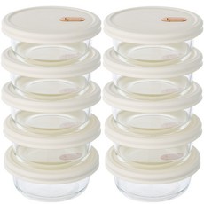 잇센스 10P 냉동밥 보관용기 전자레인지 내열유리 360ml, 냉동밥용기, 10개 냉동밥용기, 10개