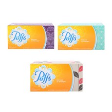 퍼프스 Puffs 2겹 각티슈 랜덤 발송, 96매입, 3개