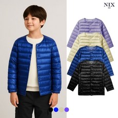 닉스 키즈 유니 나일론 덕다운 80 20 - 라운드 샤이니 경량 점퍼 45G 레귤러핏 FKRWCUE701P