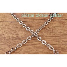 oldstar 包包鏈條 DIY改造配件, 1個, 銅鏈 v款銀+T扣 100cm