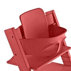 트립트랩 하이체어 쿠션 스토케 의자 호환, 성장의자울타리+등받이-장미빨강