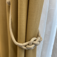 코지앳홈샵 - 매듭꼬임 자석 커튼타이백, 카키베이지2P