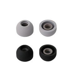 final FUSION-G 海綿耳塞替換套 - 柔軟舒適，有效隔音，多尺寸可選, 灰色L兩對, 2雙