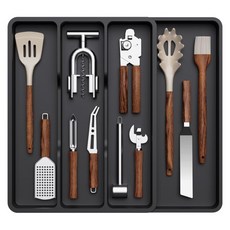 新款可擴展餐具收納盒 家用廚房餐具整理盒, 白色, 1個