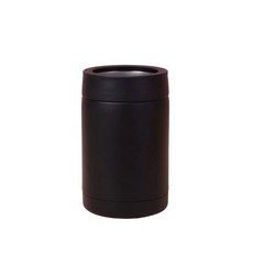 윈스튜디오 보온 보냉 캔쿨러 캔홀더 스테인리스 맥주 소주, 블랙, 1개, 355ml