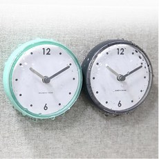 흡착식 욕실 방수시계 초간편 미니시계 건전지포함 JD-108, 진그레이