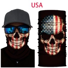 廣隆 防風防塵騎行面罩 百變無縫頭巾 魔術頭巾 運動頭巾 防曬透氣頭套 圍脖口罩 抗UV面罩, USA, 1個