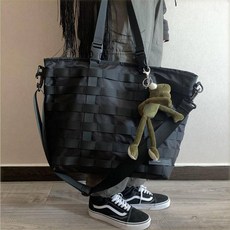 男生 托特包 側背包 尼龍包 防水包 A4 大容量, 有青娃