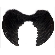 洋洋小品 特大羽毛翅膀 特大天使翅膀 100x80cm 造型桃園中壢化妝舞會COSPLAY婚禮道具婚紗攝影道具惡魔, 黑色, 1個