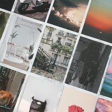 감성 인테리어 엽서 40종/갓샵 미니 빈티지 사진 장식, 비행기