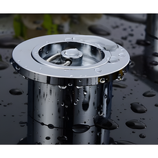 GONGSIN 목욕탕육가 배수구50 파이용 수영장 사우나 욕조배수구 유광 실버, 원형