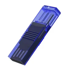 컴퓨터에 적합한 C타입 및 USB A 포트가 있는 TF 카드 리더기 CR028, 01 Blue