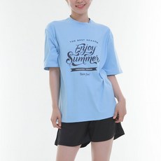 일루소 엔조이 썸머 오버핏 반팔 여성용 래쉬가드