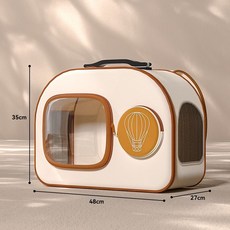 寵物外出拉桿箱 貓咪行李箱 寵物運輸籠 附輪便攜 寬敞透氣, 電視機貓包,適用於12.5公斤內寵物, 1個