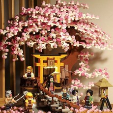 귀칼 레고굿즈 귀살대 주 귀살대 피규어 귀멸의칼날 피규어, 귀멸의 칼날-벚꽃 풍경(벚꽃 나무 + 1세대 귀멸 미니