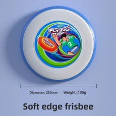 소프트 엣지 스위블 플라잉 디스크 135g 전문 투척 23mm 야외 스포츠 해변 캠핑 게임용 경량, 1개, 02 Blue