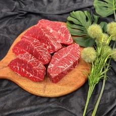 [오늘출발] 수입 소고기 부채살 스테이크용 500g씩 소분포장 총 1kg 냉동 한성미트뱅크, 1개