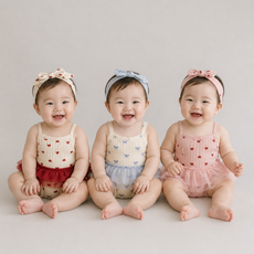 로이앤한나 예쁜 3개월 6개월 9개월 신생아 돌 여아 여자아기 북유럽풍 골지 튜튜 나시슈트