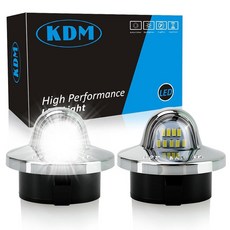 KDM 실버 크롬 하우징 LED 번호판 조명 포드 F-150 F250 F350 F450 F550 헤비 듀티 레인저 익스플로러 브롱코 익스커션 리어 태그 램프 픽업 트럭 60, KDM 실버 크롬 하우징 LED 번호판 조명, 포드 F