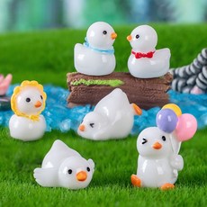 테라리움 디오라마 소품 미니어쳐 오리 장식 피규어 1.6X1.8cm C1259 6종 택1, [5] ____10개