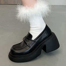 여성 2컬러 데일리 키높이 베이직 통굽 로퍼 _20260101EA