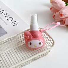 산리오 캐릭터 먼작귀 스티치 굿즈 향수 용기 케이스 미스트 보틀 미세 안개 분무 수분 스프레이 모기 퇴치액