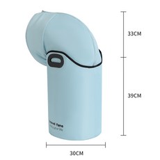 travel fans 泡腳桶 可摺疊保溫足浴桶, 1個, 藍色護膝無水閥:1個
