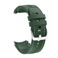 OPPO Watch X2 / Watch X 專用 22mm 車線矽膠錶帶 多色替換腕帶, 1個, 军绿