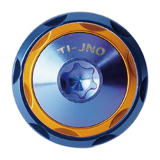 桀諾 魔幻藍 鈦合金大牌螺絲 附墊片 車牌螺絲 裝飾螺絲 多色可選, 1套