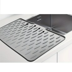 셀렉트템 주방 싱크대 실리콘 식기건조대 드라잉 건조 설겆이, 1개, 그레이, 1단