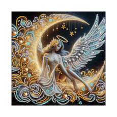 스타일하우스 DIY페인팅 보석십자수 특수큐빅 비즈 25x25, 1개, A5 천사화이트