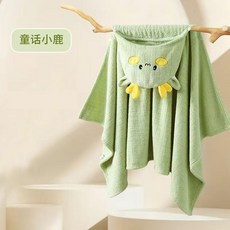 Penfy 嬰兒連帽浴巾浴袍 加厚, 1個, 綠:65*135