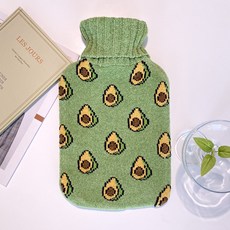 圖案印花保溫熱敷袋, （針織型）鱷梨