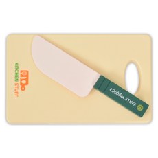 소꿉 주방 놀이 대형 칼 + 도마 세트, 초록, 1세트