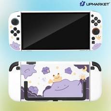 닌텐도 스위치2 케이스 포코피아테마 슬라임 풀커버 업마켓, 화이트, 1개 화이트, 1개