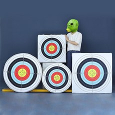 양궁 과녁판 표적 연습 훈련 활쏘기 실외 야외, 1개, 사각 천 (80cm  두께 6cm)